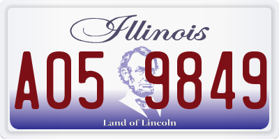 IL license plate A059849