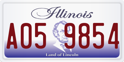 IL license plate A059854