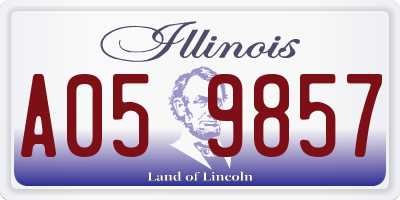IL license plate A059857