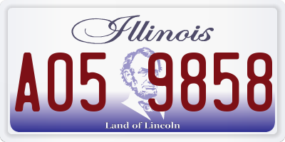 IL license plate A059858