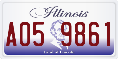 IL license plate A059861