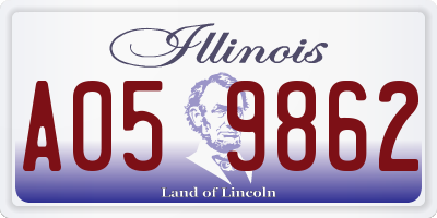 IL license plate A059862