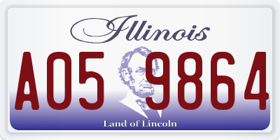 IL license plate A059864