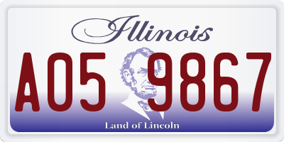 IL license plate A059867
