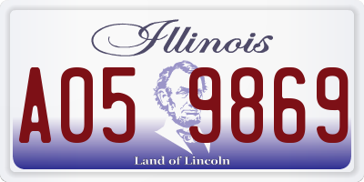 IL license plate A059869