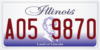 IL license plate A059870