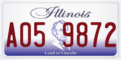IL license plate A059872