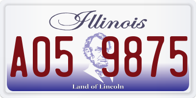 IL license plate A059875