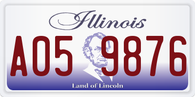 IL license plate A059876
