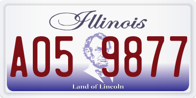 IL license plate A059877