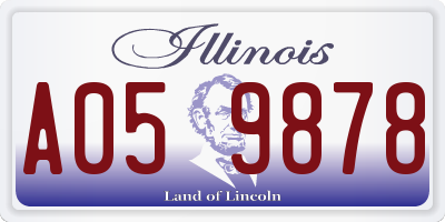 IL license plate A059878