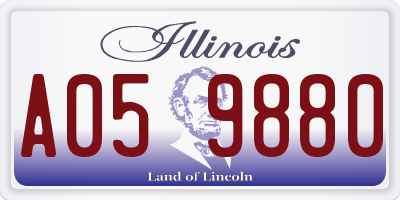 IL license plate A059880