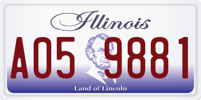 IL license plate A059881