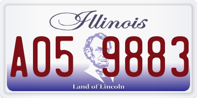 IL license plate A059883