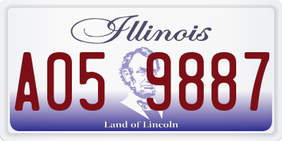 IL license plate A059887