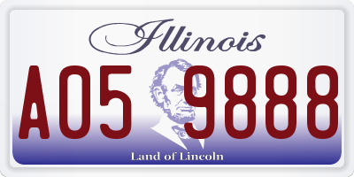 IL license plate A059888