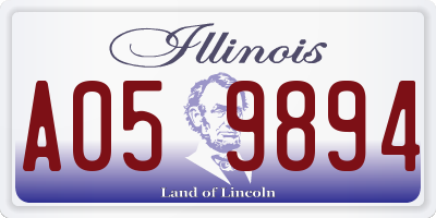 IL license plate A059894