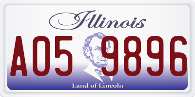 IL license plate A059896
