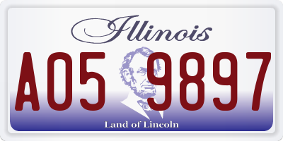IL license plate A059897