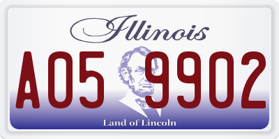 IL license plate A059902