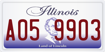 IL license plate A059903
