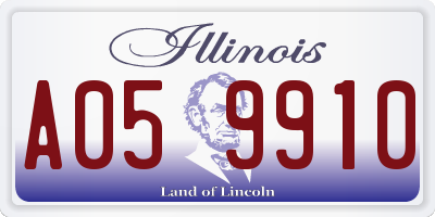 IL license plate A059910