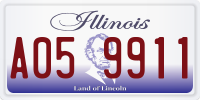 IL license plate A059911