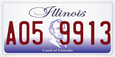 IL license plate A059913
