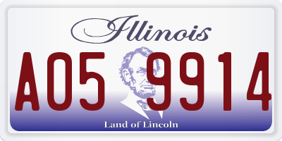 IL license plate A059914