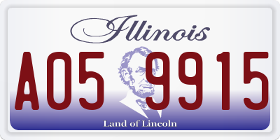IL license plate A059915