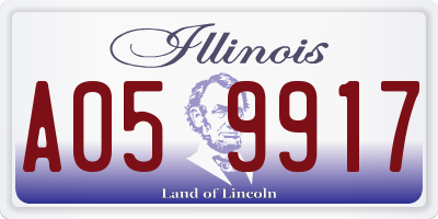 IL license plate A059917