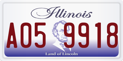 IL license plate A059918