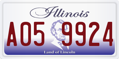 IL license plate A059924