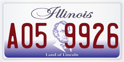 IL license plate A059926
