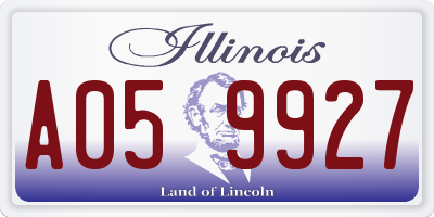 IL license plate A059927