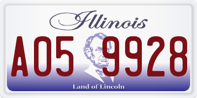 IL license plate A059928