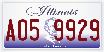 IL license plate A059929