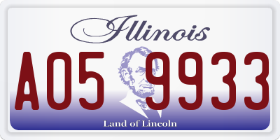 IL license plate A059933