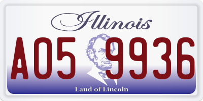 IL license plate A059936