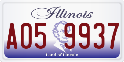 IL license plate A059937
