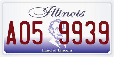 IL license plate A059939