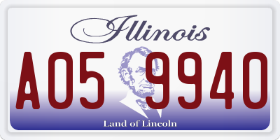 IL license plate A059940