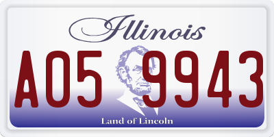 IL license plate A059943