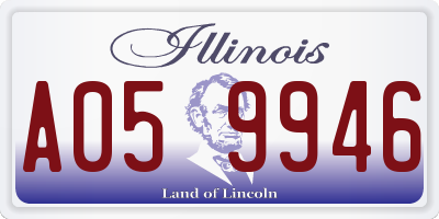 IL license plate A059946