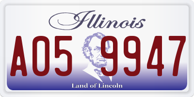 IL license plate A059947