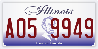 IL license plate A059949