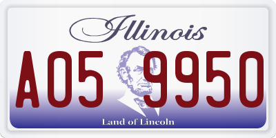 IL license plate A059950