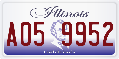 IL license plate A059952