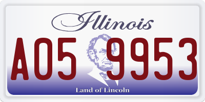 IL license plate A059953