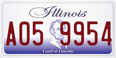 IL license plate A059954